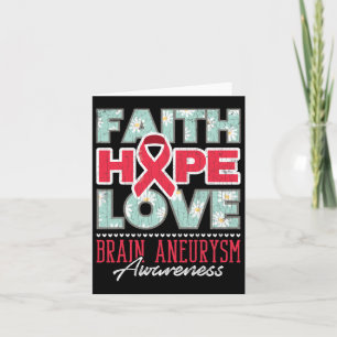 Faith Hope Love Brain Aneurysm Awareness Support G Card