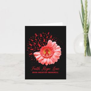 Faith Hope Love Brain Aneurysm Awareness Survivor  Card