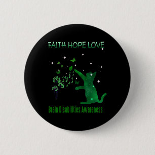 Faith Hope Love Brain Disabilities Awareness 1 2 Inch Round Button