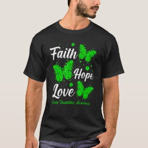 Faith Hope Love Brain Disabilities Awareness Butte T-Shirt