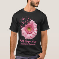 Faith Hope Love Breast Cancer Awareness Flower Pin