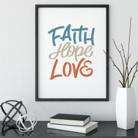 Faith Hope Love Brush Calligraphy