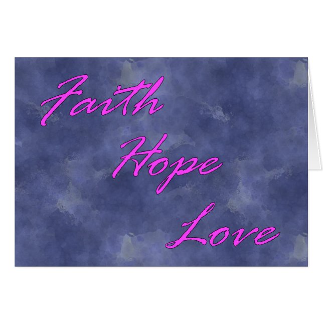 Faith, Hope, Love Card (Front Horizontal)