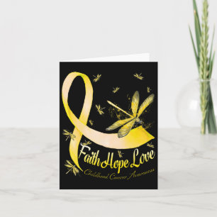 Faith Hope Love Childhood Cancer Awareness Dragonf Card