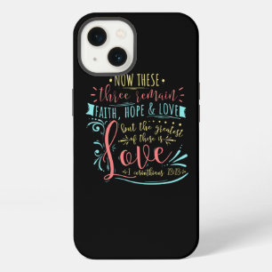 Faith Hope Love Christian Scripture Lettering  iPhone 13 Case