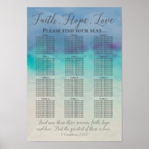 Faith Hope Love Christian Wedding Seating Chart