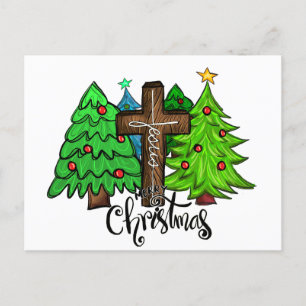Faith Hope Love Christmas Jesus God Holiday Cheer  Postcard