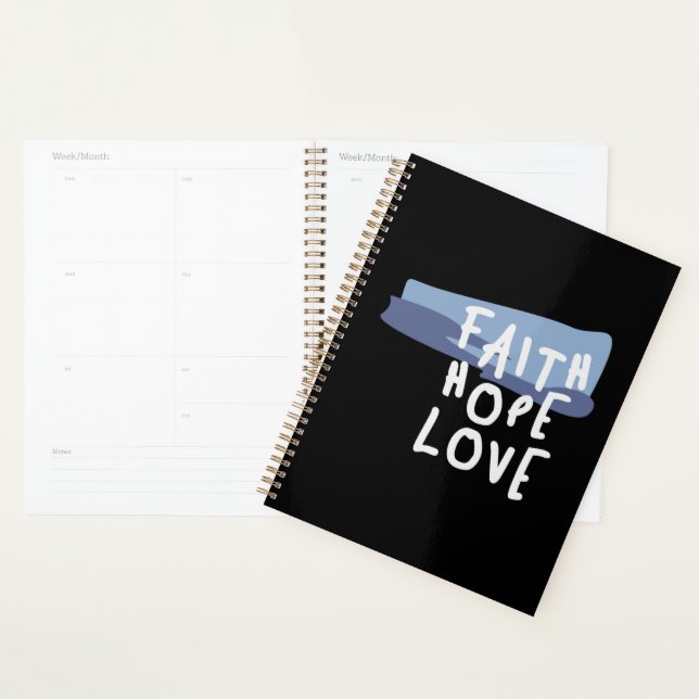 Faith Hope Love - Citation chrétienne inspirante (Devant avec enveloppe)