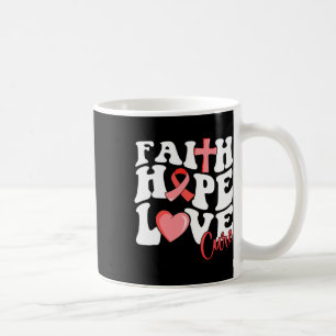 Faith Hope Love Cure Burgundy Ribbon Sickle Cell W Coffee Mug