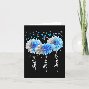 Faith Hope Love Cute Daisy Diabetes Awareness Gift Card