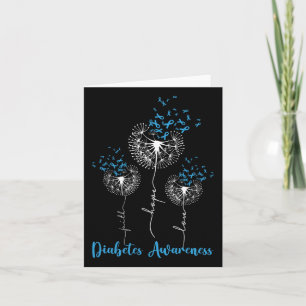 Faith Hope Love Dandelion Flower Diabetes Awarenes Card