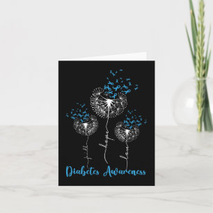 Faith Hope Love Dandelion Flower Diabetes Awarenes Card