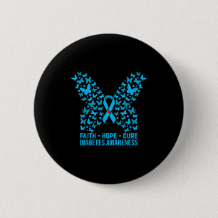 Faith Hope Love Diabetes Awareness _2  2 Inch Round Button