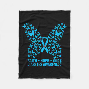 Faith Hope Love Diabetes Awareness Tank Top_1 Fleece Blanket