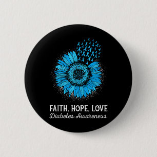 Faith Hope Love Diabetes Awareness Tank Top_2 2 Inch Round Button