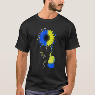 Faith Hope Love Down Syndrome Awareness Ribbon Yel T-Shirt