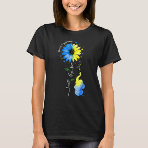 Faith Hope Love Down Syndrome Awareness Ribbon Yel T-Shirt