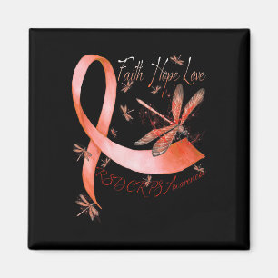 Faith Hope Love Dragonfly RSD CRPS Awareness Magnet