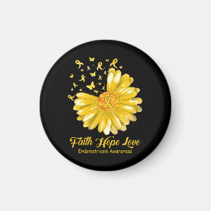 Faith Hope Love Endometriosis Awareness Magnet