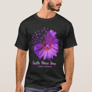 Faith Hope Love Epilepsy Awareness Sunflower  T-Shirt