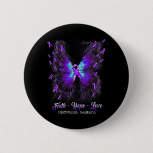 Faith Hope Love Fibromyalgia Awareness 2  Inch Round Button