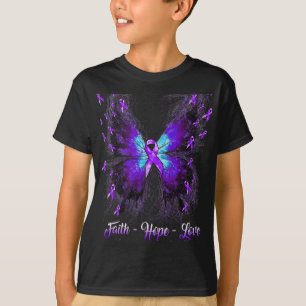 Faith Hope Love Fibromyalgia Awareness 2 T-Shirt