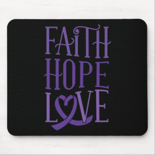 Faith Hope Love - Fibromyalgia Awareness Support P Mouse Pad