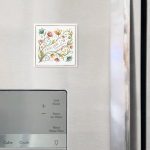 Faith Hope Love floral Magnet