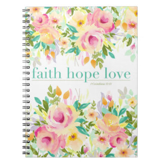 Faith Hope Love | Floral Notebook (80 pages)