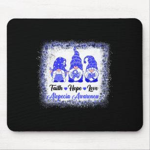 Faith Hope Love Gnomes Alopecia Awareness Leopard Mouse Pad