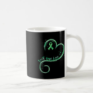 Faith Hope Love Green Ribbon Mental Health Awarene Coffee Mug