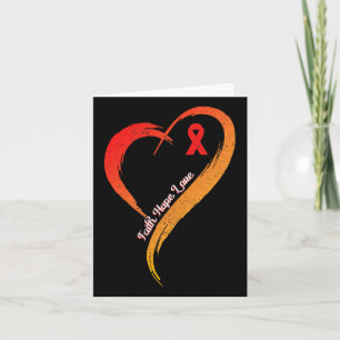 Faith Hope Love Heart Disease Awareness Cardiologi Card