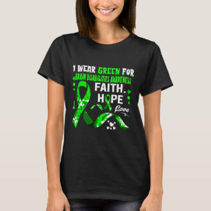 Faith Hope Love I Wear Green For Brain Disabilitie T-Shirt