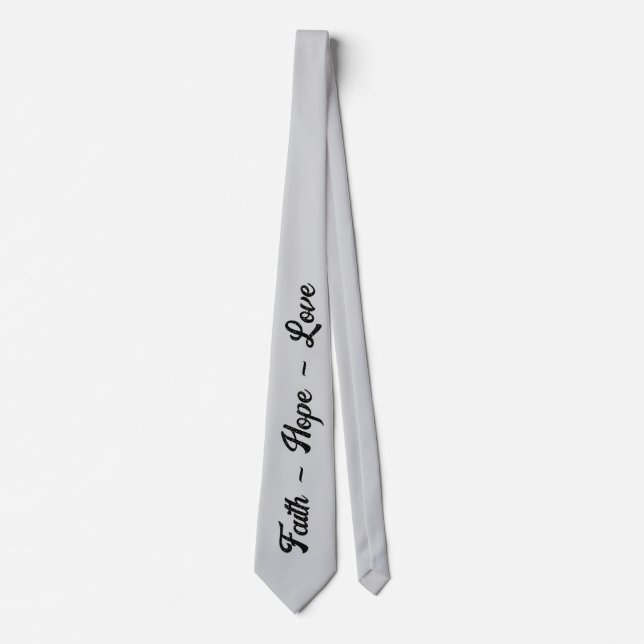 Faith Hope Love | Inspirational Men's Neck Tie (Front)