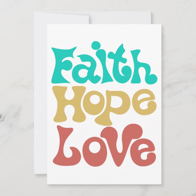 Faith Hope Love  Invitation (Front)