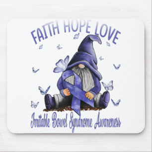 Faith Hope Love Irritable Bowel Syndrome Awareness Mouse Pad
