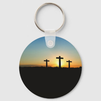 Faith, Hope, & Love Jesus Christ Cross Keychain