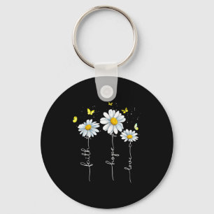 Faith Hope Love Jesus Christian Cross God Faith Fl Keychain