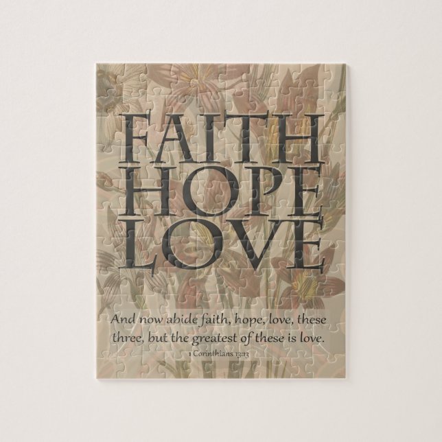 Faith,Hope,Love Jigsaw Puzzle (Vertical)