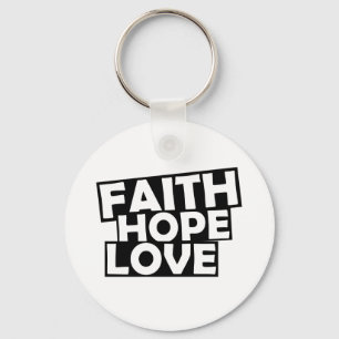Faith Hope Love Keychain