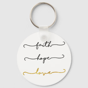 Faith Hope Love Keychain