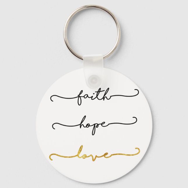 Faith Hope Love Keychain (Front)