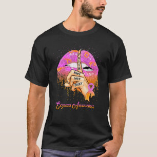 Faith Hope Love Lavender & Orange Ribbon Eczema Aw T-Shirt
