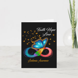 Faith Hope Love Leukaemia Awareness Card