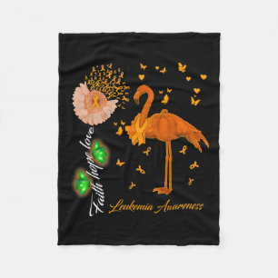 Faith Hope Love Leukaemia Awareness  Fleece Blanket