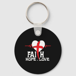 Faith Hope Love Love Jesus Christian Christmas  Keychain