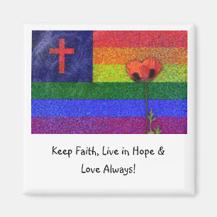 FAITH HOPE & LOVE MAGNET