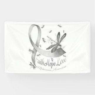Faith Hope Love Melanoma Awareness Dragonfly Banner