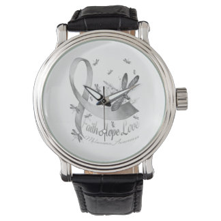 Faith Hope Love Melanoma Awareness Dragonfly Watch