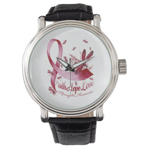 Faith Hope Love Meningitis Awareness Dragonfly Watch